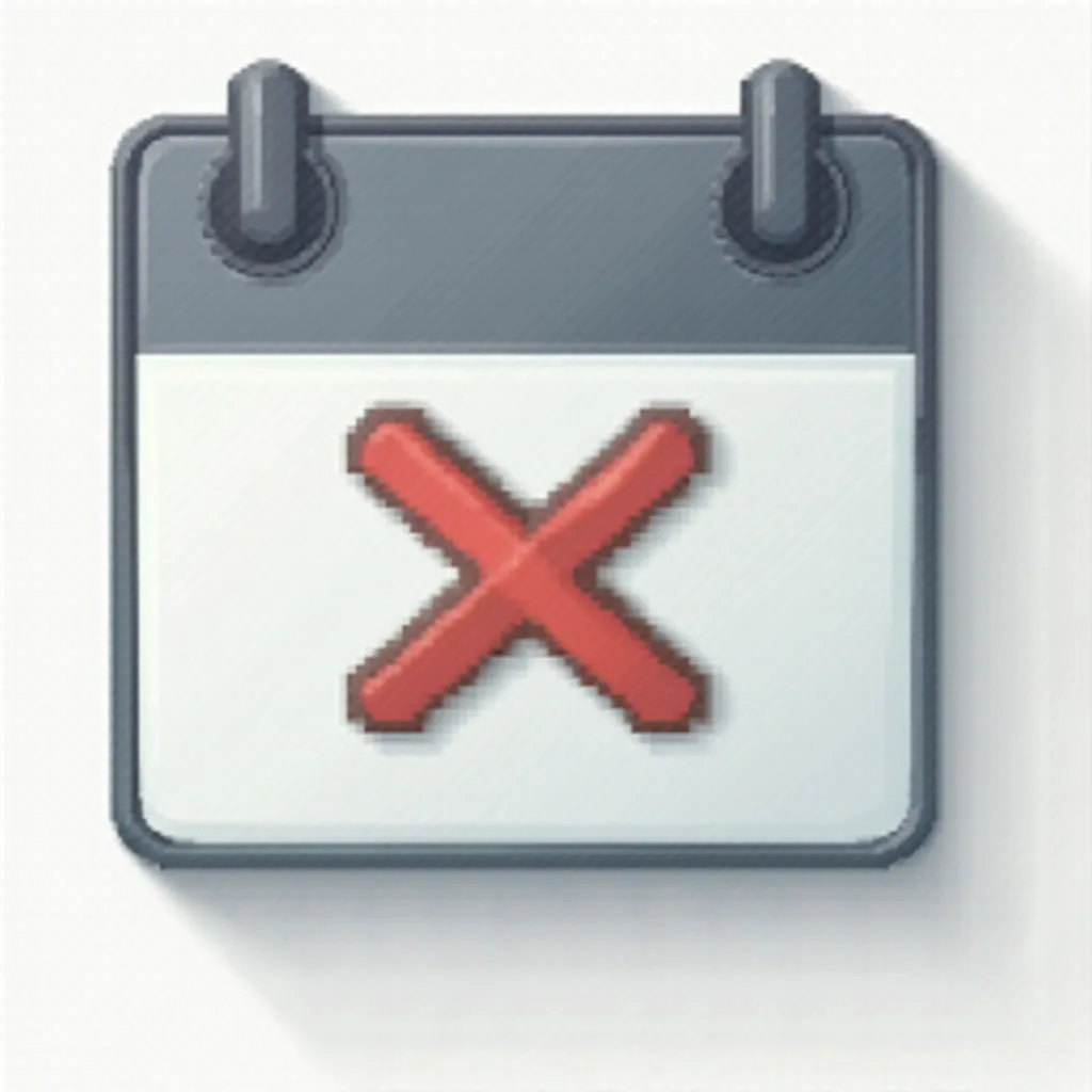 Icono de calendario cerrado